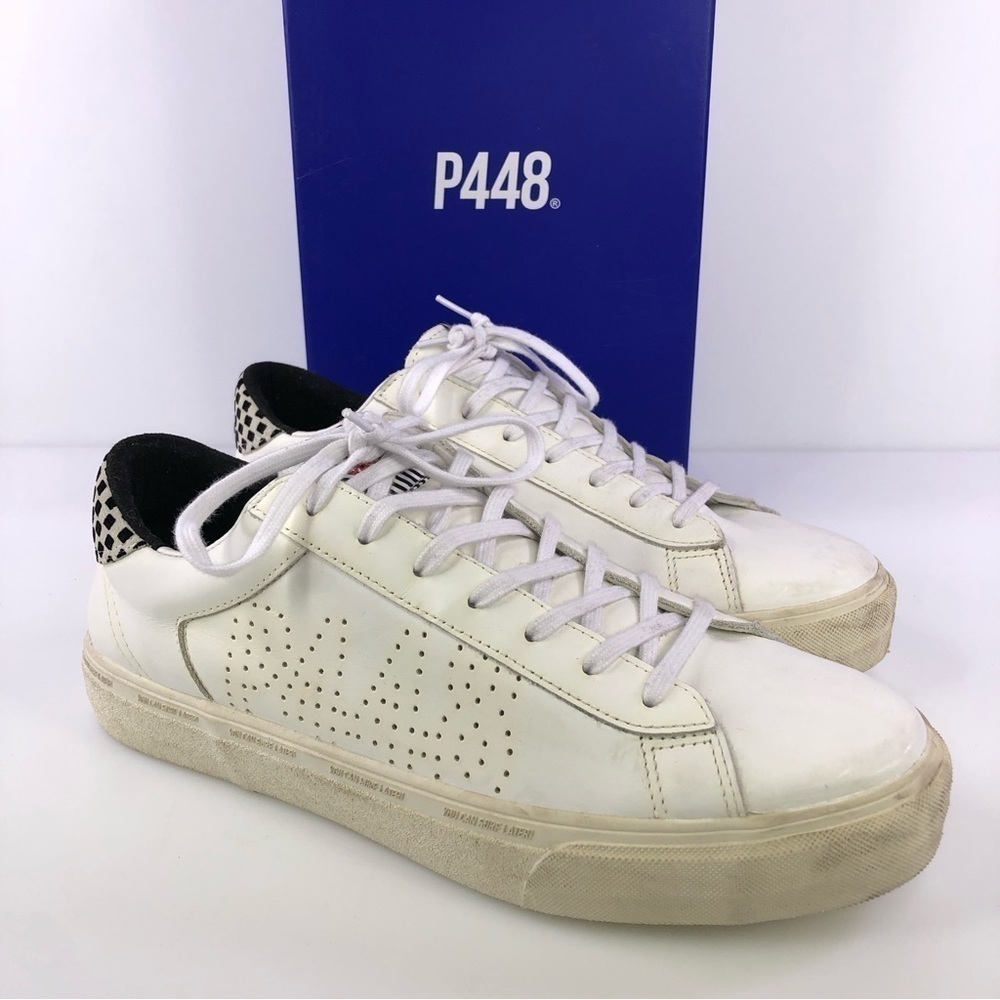 P448 Low Leather Worn look Sneaker Shoes Size 9